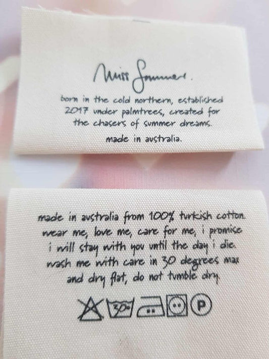 The different types of clothing labels