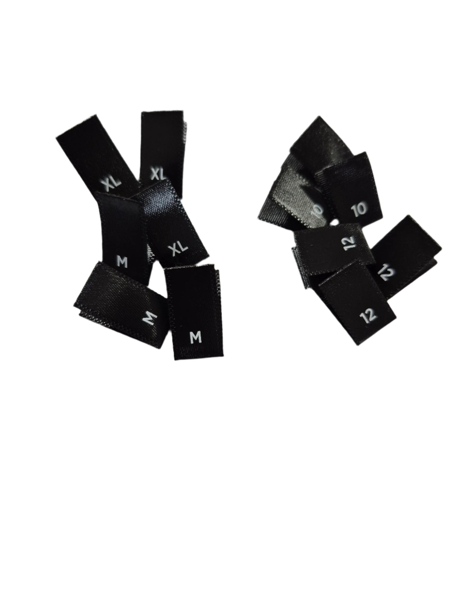 Black Printed Satin Labels Single Pack of 50