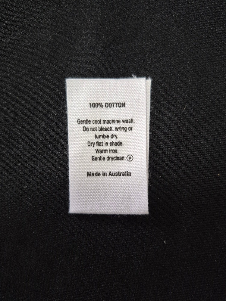 Printed Label 100 % Cotton MIA on White Cotton Loop Folded Special