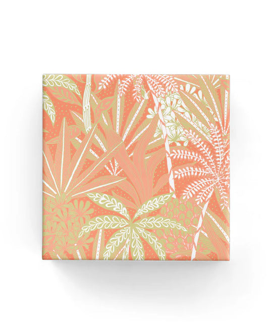 Botanical Gardens Apricot Wrapping on White Gloss Paper