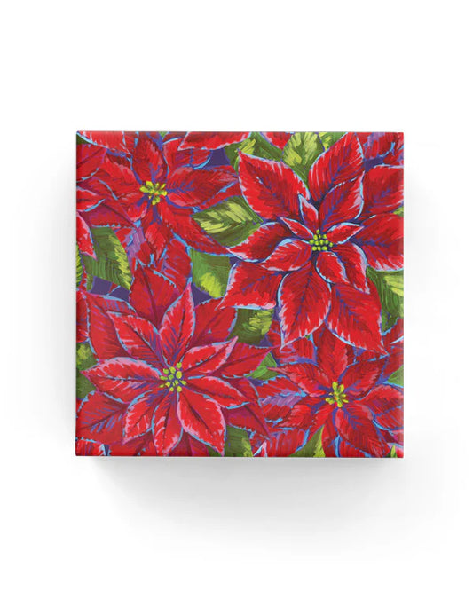 Christmas Wrapping Paper Painted Ponsetia