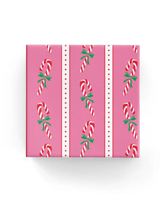 Christmas Wrapping Paper Candy Cane Pink Red Green