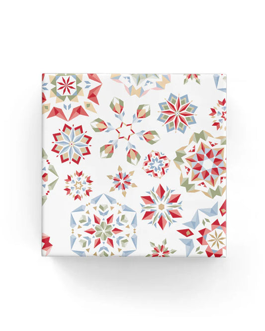 Christmas Wrapping Paper Xmas Kaleidoscope Red Pistachio Blue Gold