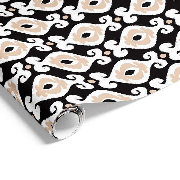 Ikate Black Beige Wrapping on Matte White Paper
