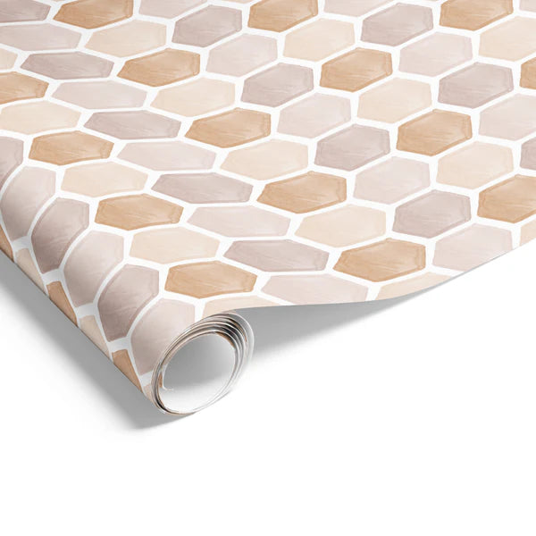 Pavilion Fresco Mocha Beige Wrapping on Matte White Paper