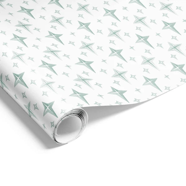 Christmas Star Rivergum Wrapping on Matte White Paper