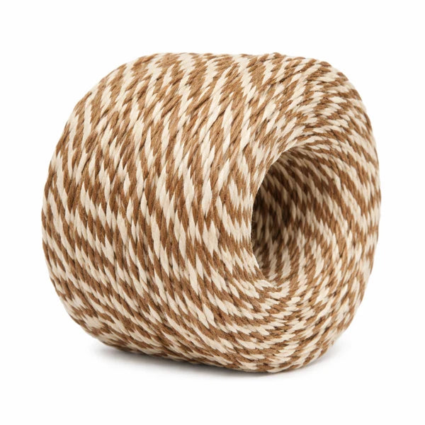 Paper Twine Two Tone Natural and White 2 mm x 100 Metres
