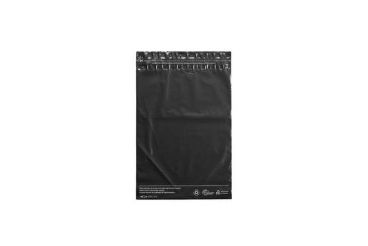 Recycled Black Poly Mailing /Courier Bags Small 250 mm x 330 mm x 60mm Flap