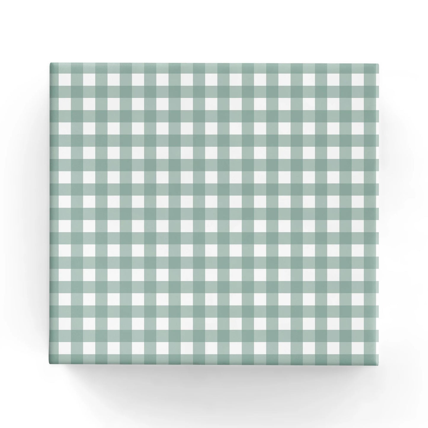 Gingham Check Rivergum Wrapping on Matte White Paper