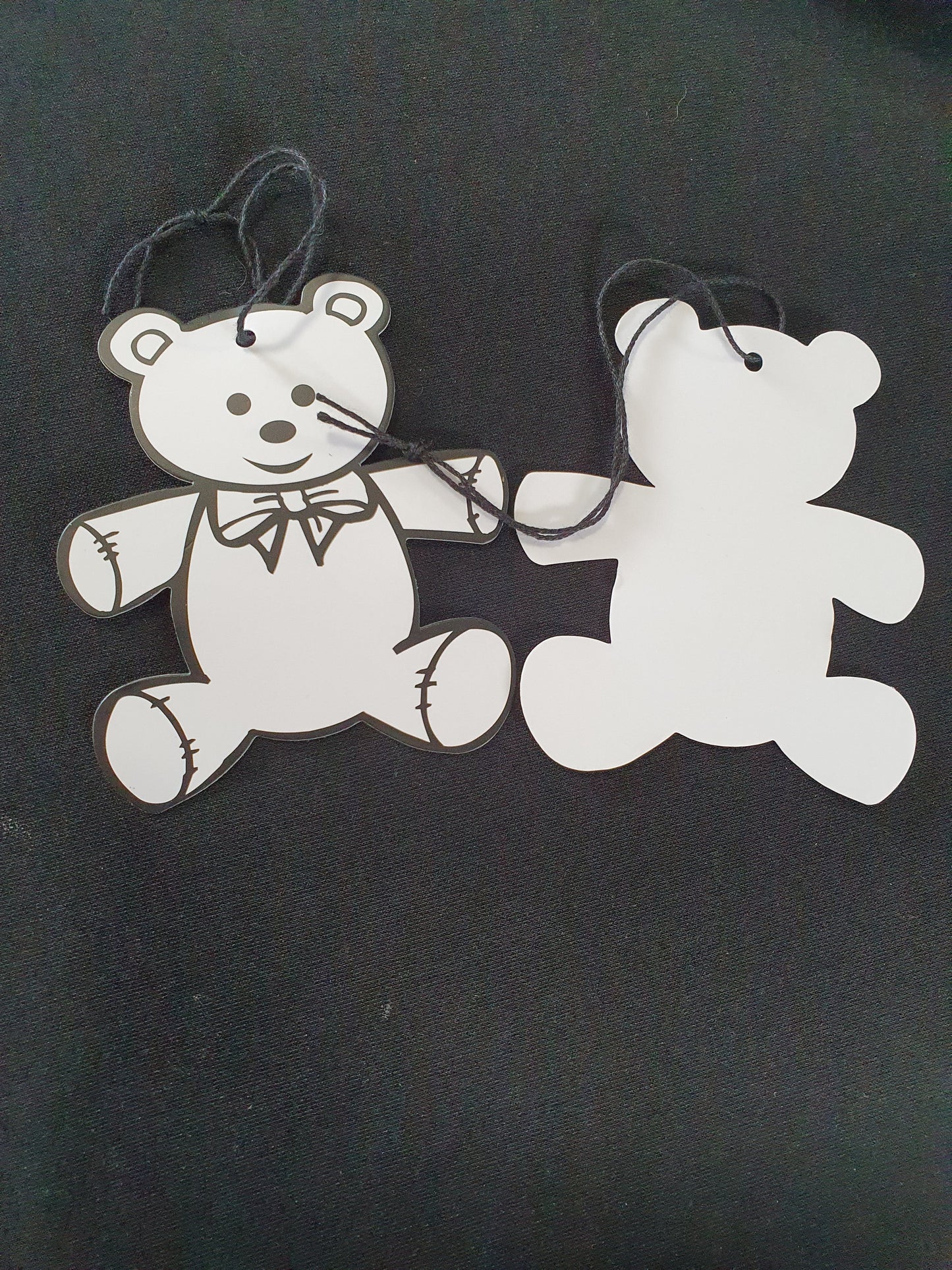 Teddy Bear Shaped Swing Tags Plain Back