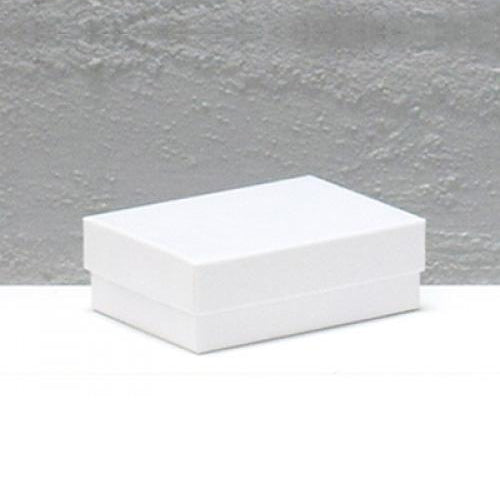 Cotton Fill Jewellery Box White Kraft 54mm x 79mm x 25mm CF32