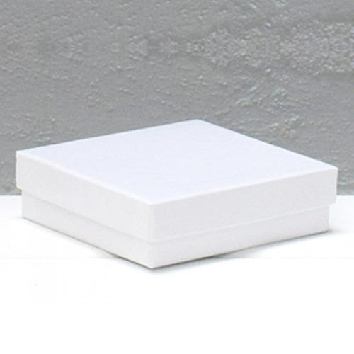 Cotton Fill Jewellery Box White 89 mm W x 89 mm L x 25 mm D CF33