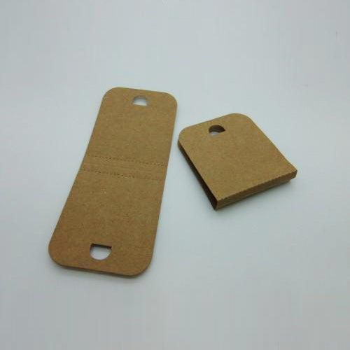 Jewellery Necklace /Bracelet Display Cards Small Brown Recycled