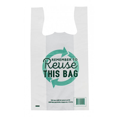 Large White Singlet  Resuseable Checkout Bags QLD Compliant