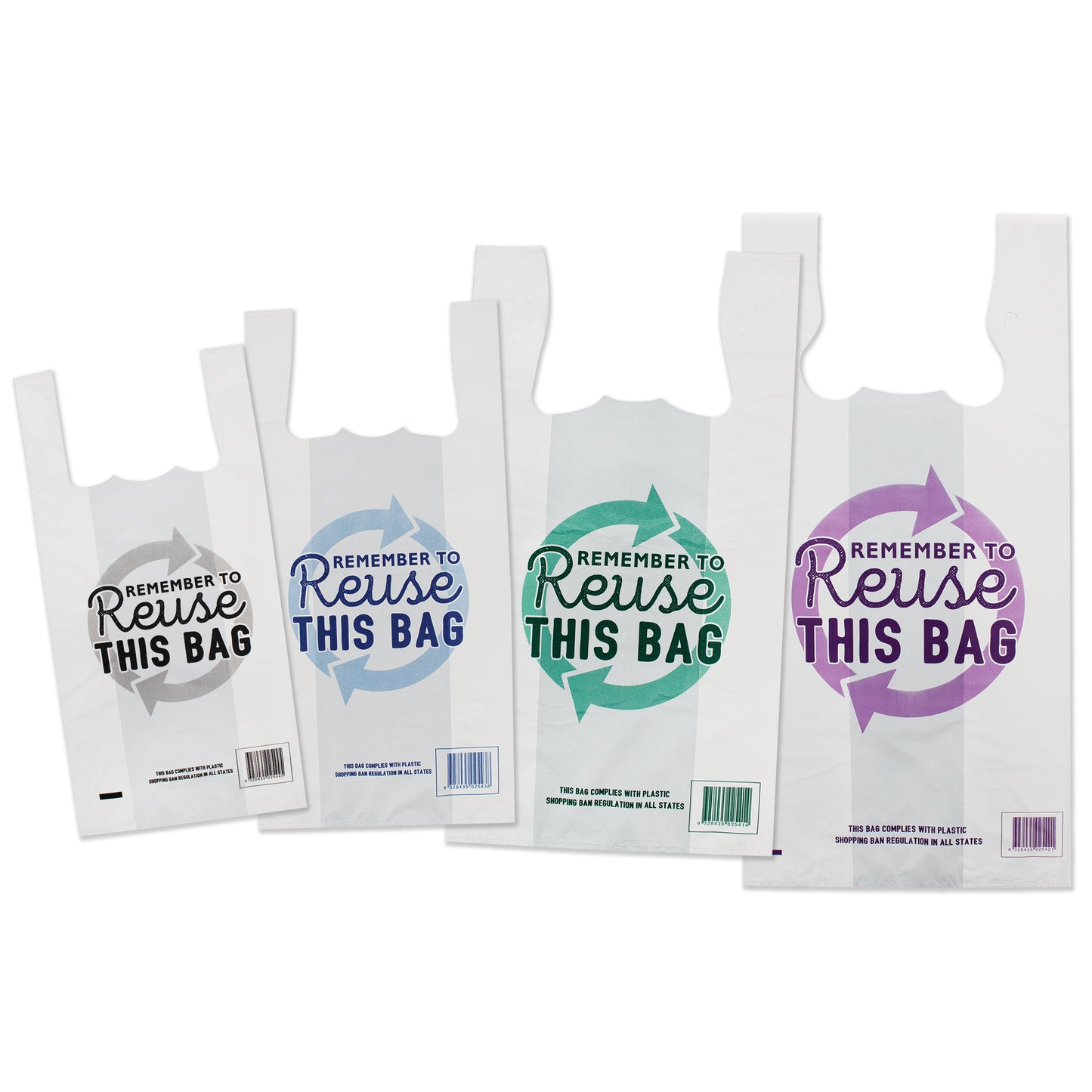 Meduim White Singlet  Resuseable Checkout Bags Remember to Reuse