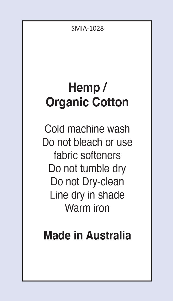 Hemp/ Organic Cotton MIA on Satin Fabric