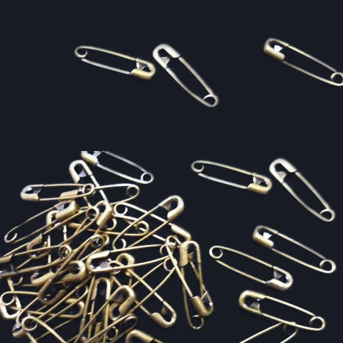 Safety Pins Antique Gold Standard Shape 19mm