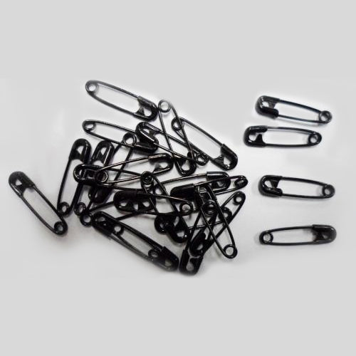 Safety Pins Black Standard Shape 19 mm