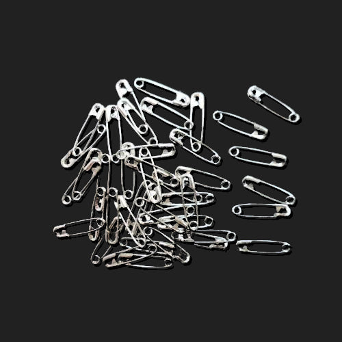 Safety Pins Silver Standard Shape 19 mm