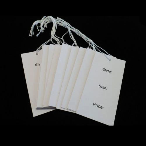 White Semi Gloss Card Stock Style Size Price Swing Tags Special