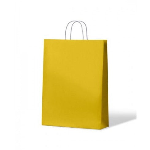 Kraft Carnival Paper Carry Bags Yellow Midi/Medium