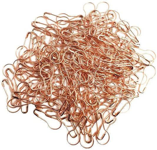 Safety Pins Rose Gold Pear / Bulb /Calabash 20mm