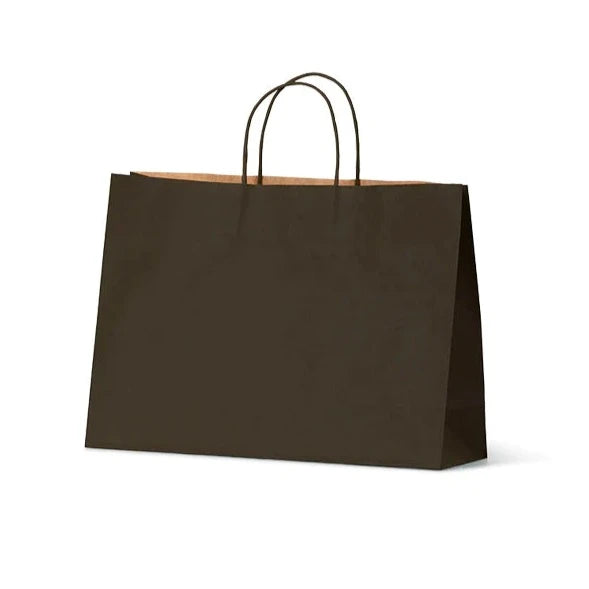 Black Budget Baby Boutique Paper Carry Bags on Brown Kraft