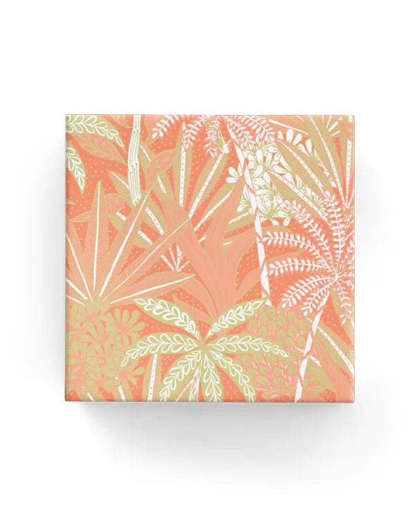 Botanical Gardens Apricot Wrapping on White Gloss Paper