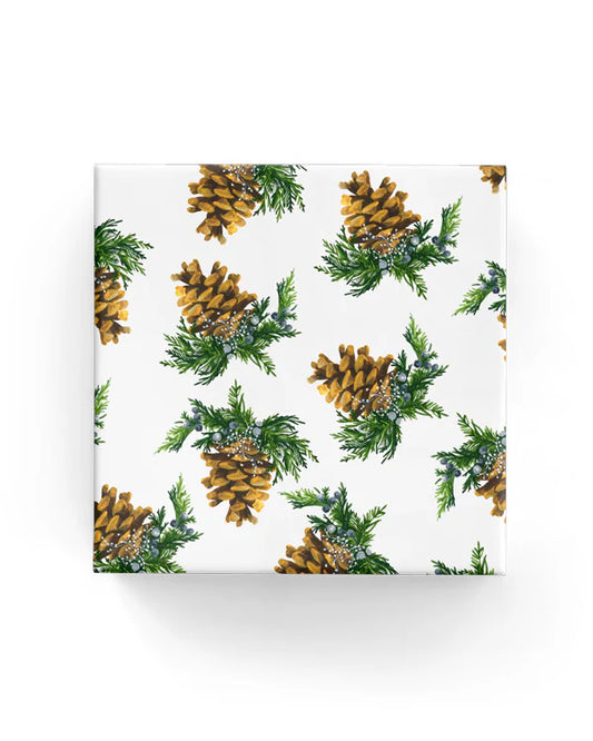 Christmas Wrapping Paper Forest Pinecones Wrap