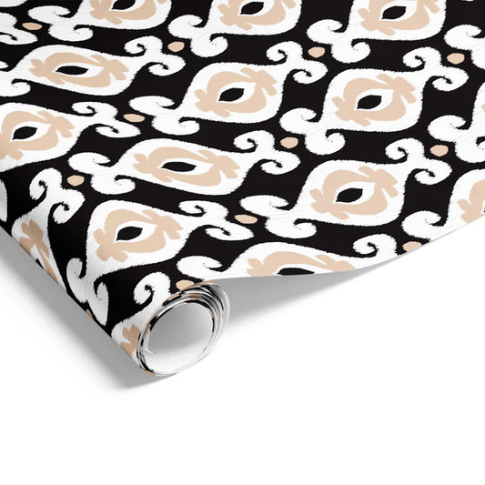 Ikate Black Beige Wrapping on Matte White Paper