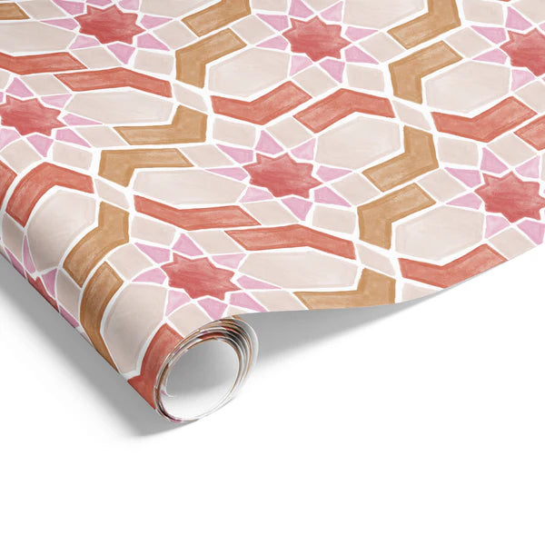 Kasbah Earth Tones Wrapping on Matte White Paper