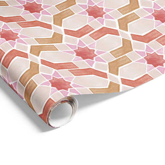 Kasbah Earth Tones Wrapping on Matte White Paper