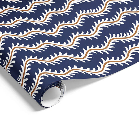 Vine Navy Tobacco Wrapping on Matte White Paper