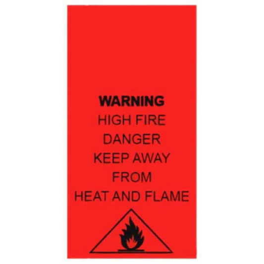 High Fire Danger Keep Away from Fire Heat Flame