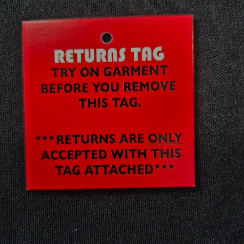 Red Return Product Swing Tags 1 Pack of 110 tags
