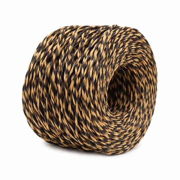 Paper Twine Two Tone Black and Natural 2 mm x 100 Metres