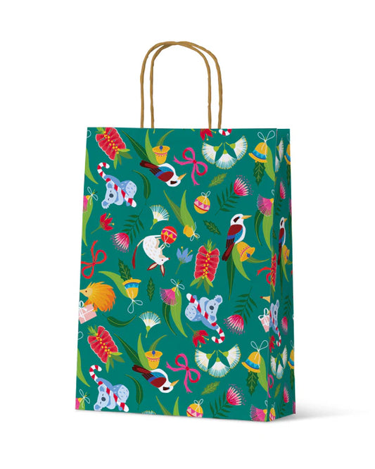 Bush Xmas Design Medium Paper Carry Bags