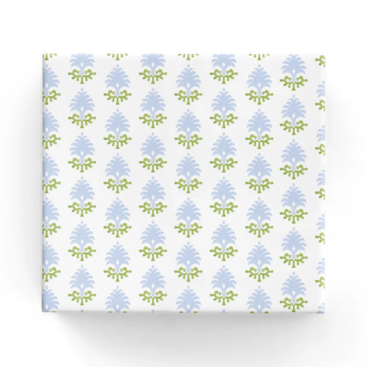 Block Print Blue/Green Wrapping Paper