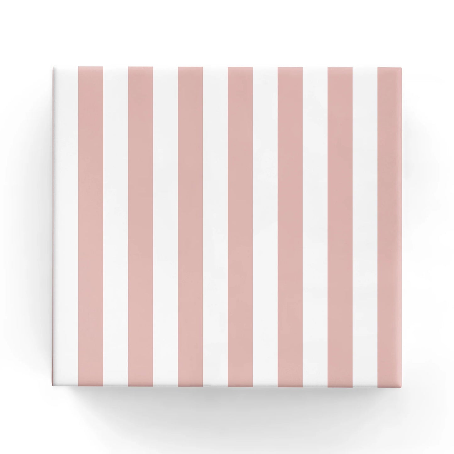 Cafe Stripe Dusty Pink Wrapping on Matte White Paper