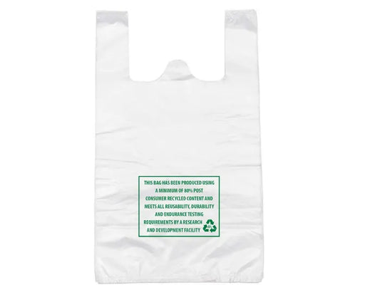 Qld Compliant Singlet Shopping Bags Large White