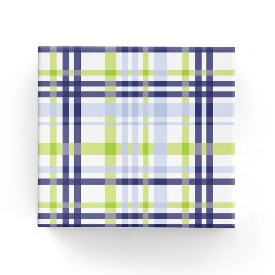 Madras Check Navy/Blue/Green Wrapping Paper