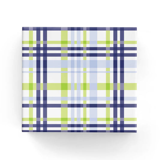 Madras Check Navy/Blue/Green Wrapping Paper