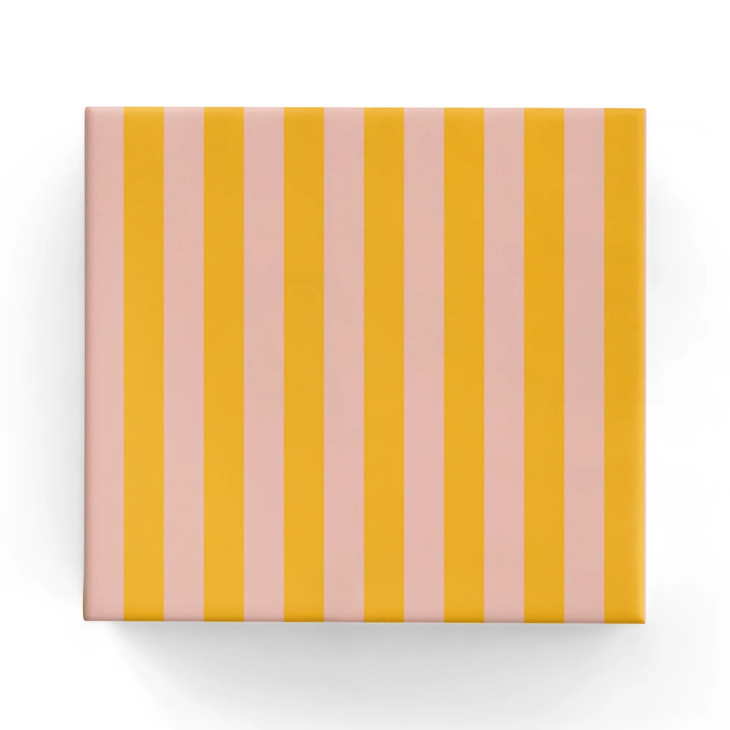 Stripe Dusty Pink/Mustard Wrapping on Matte White Paper