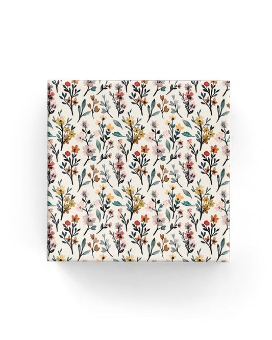 Floral Petite Wrapping on White Paper