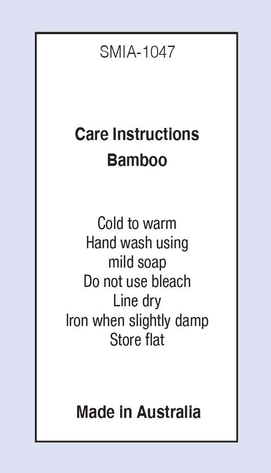 Bamboo  MIA on Satin Fabric