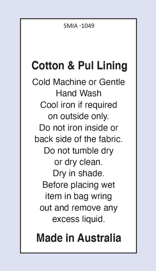 Cotton and PUL Lining  MIA Satin Fabric
