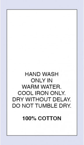 100 % Cotton Warm Hand Wash