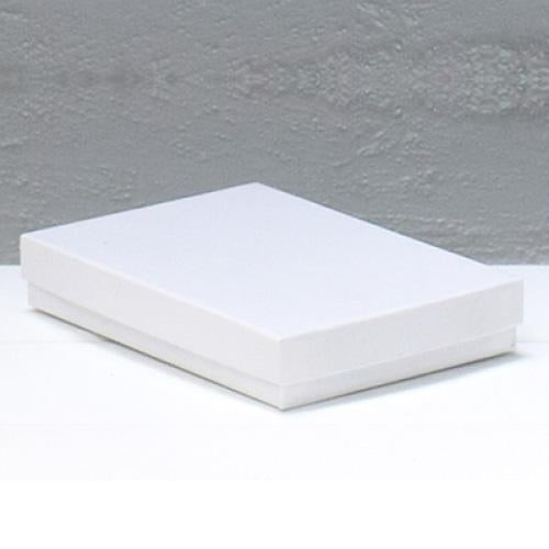 Cotton Fill Jewellery Box White 89 mm W x 140 mm L x 25 mm D CF53