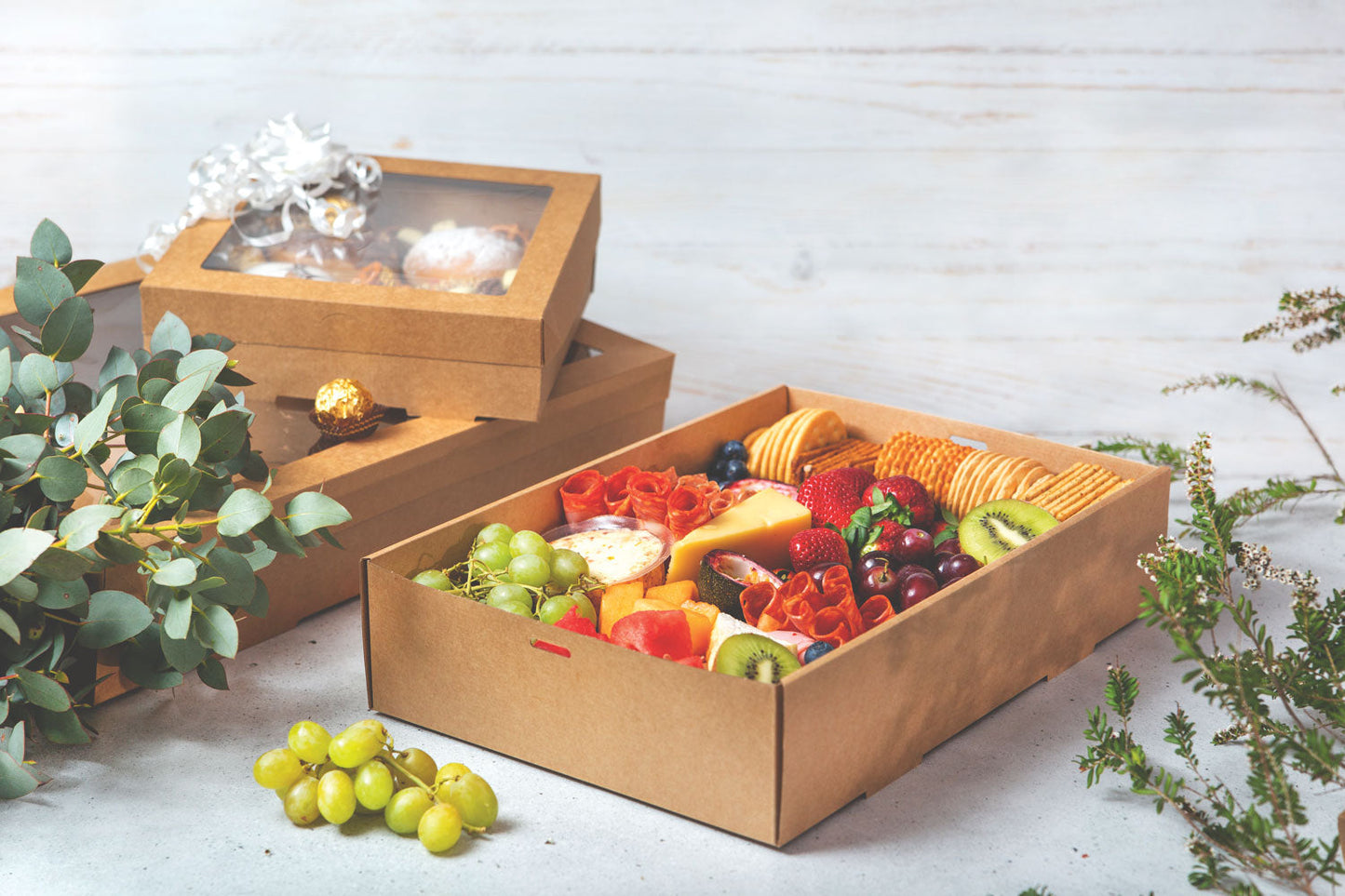 Kraft Catering Glazing Box Extra Large with Lid