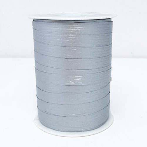 Matte Curling Ribbon Silver 10 mm x 250 Metres